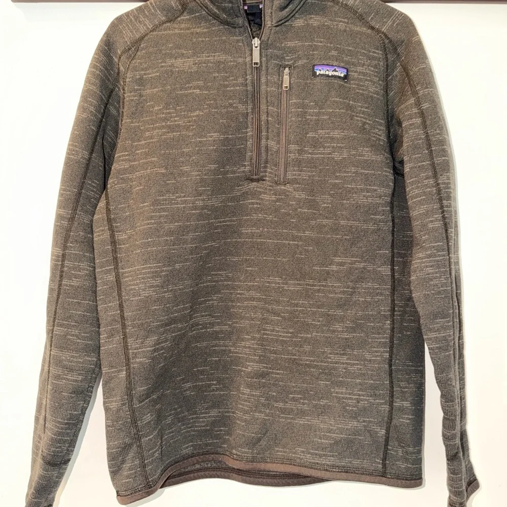 PATAGONIA BETTER SWEATER 1/4-ZIP FLEECE MEN'S Brown Size Small
